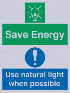 Save Energy - Use natural light when possible